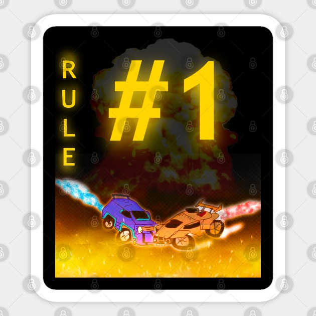 Rocket Rule Number 1 League Sticker by Boztik-Designs